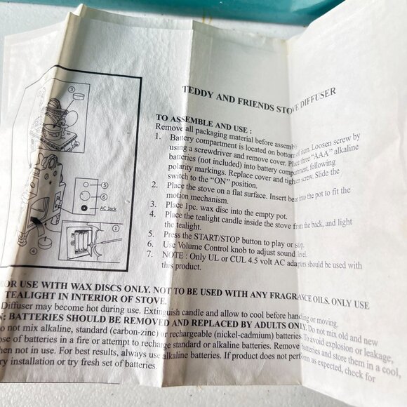 Ceramic Teddy & Friends Stove Wax Melt Diffuser Original Package Kitchen Kitsch - Picture 6 of 8